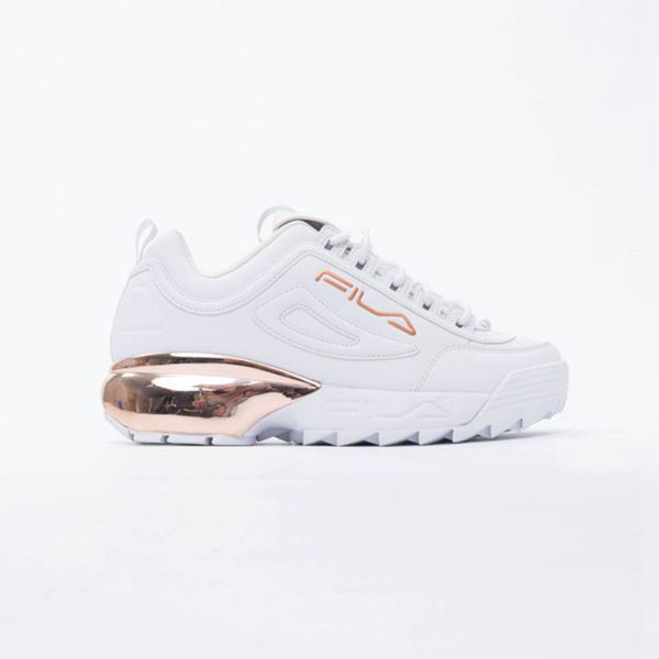 Zapatillas Fila Mujer Blancas / Rosas Doradas / Blancas - Disruptor 2A Chrome - España 023867NFO